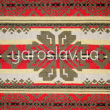 Pled bawełniany dis.1/6 czerwony i khaki TM Jarosław